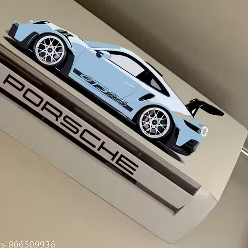 GT3 RS Edition AC Makeover Sticker | Porsche Sports Car Air Conditioner Wrap Sticker | Luxury Car Theme Wall Decor for Home & Office