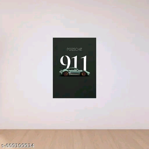 Porsche 911 GT3 RS Split Wall Poster Set of 3 | Luxury Sports Car Automotive Wall Art | Premium HD Matte Prints for Bedroom, Office & Gaming Room Decor