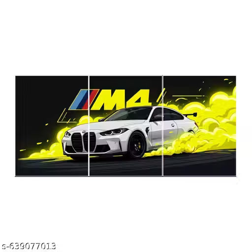 BMW M4 Sports Car Poster | Luxury Racing Car Wall Art for Gaming Room, Bedroom & Office Decor